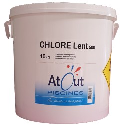 Chlore lent 500grs 10kg Atout Piscines