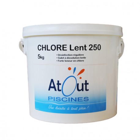 Produit Chlore lent 250grs 5kg