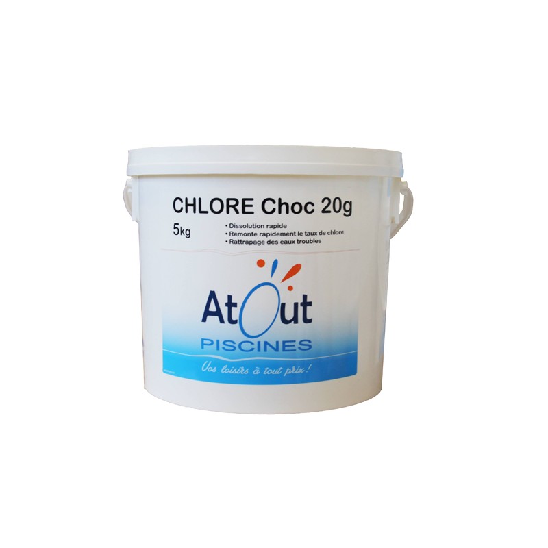 Chlore choc pastilles pour augmenter rapidement le taux de chlore.